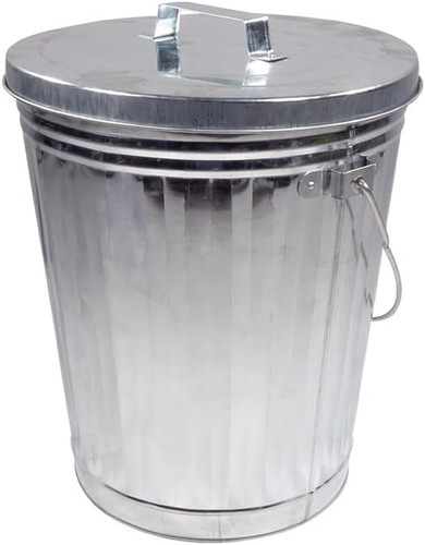 Galvanized trash can lid - galvanized,