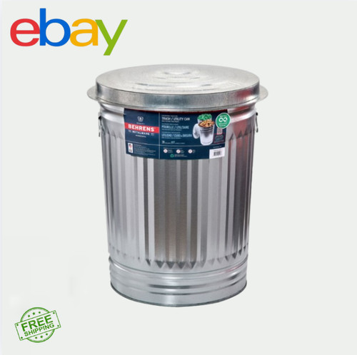 Behrens gallon steel trash - 31-gallon,