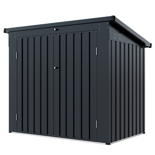 Metal garbage bin shed - metal,