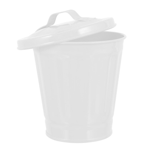 Mini galvanized trash can - galvanized,