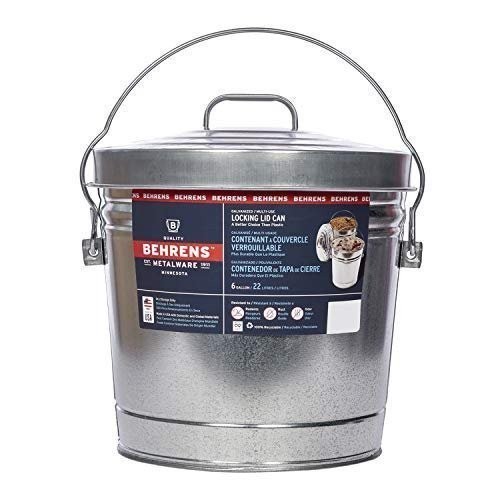 Behrens galvanized steel trash - galvanized,