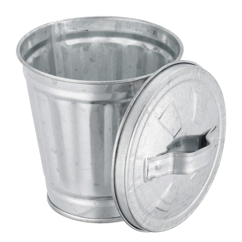 Small garbage can galvanized - can,